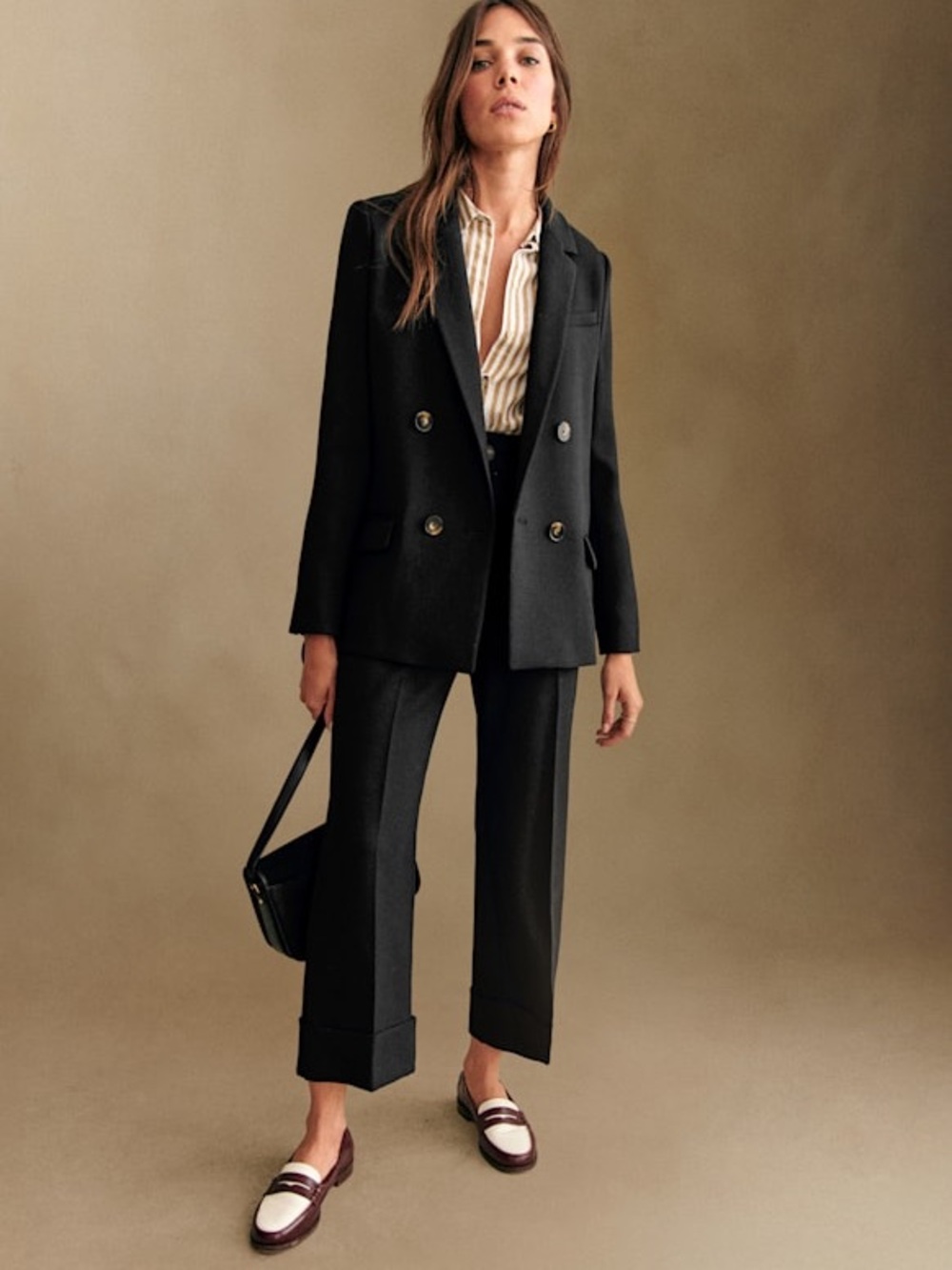 NWOT Sezane Christie jacket blazer black FR 38/US 6